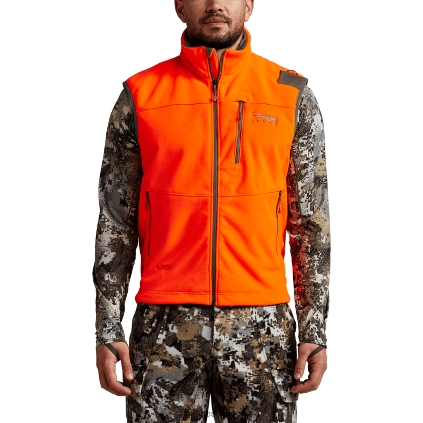 hombres SITKA Gear naranja brillante chaleco estrato chaquetas y chalecos 8D62F077