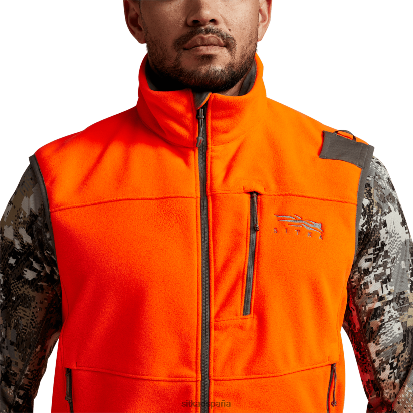 hombres SITKA Gear naranja brillante chaleco estrato chaquetas y chalecos 8D62F077