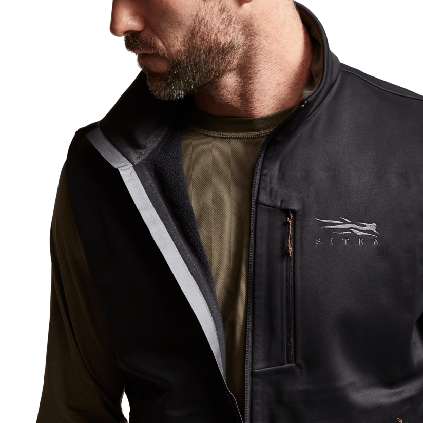 hombres SITKA Gear negro chaleco jetstream chaquetas y chalecos 8D62F065