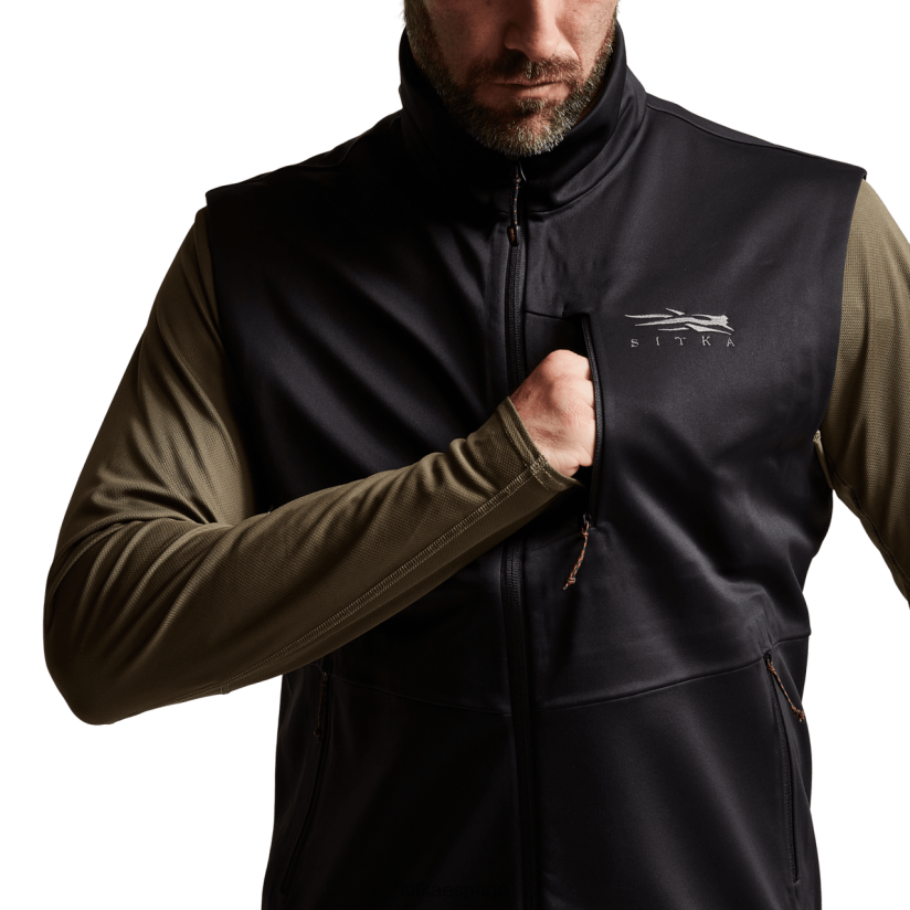 hombres SITKA Gear negro chaleco jetstream chaquetas y chalecos 8D62F065