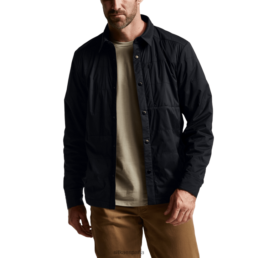 hombres SITKA Gear negro chaqueta tipo camisa cañón chaquetas y chalecos 8D62F056