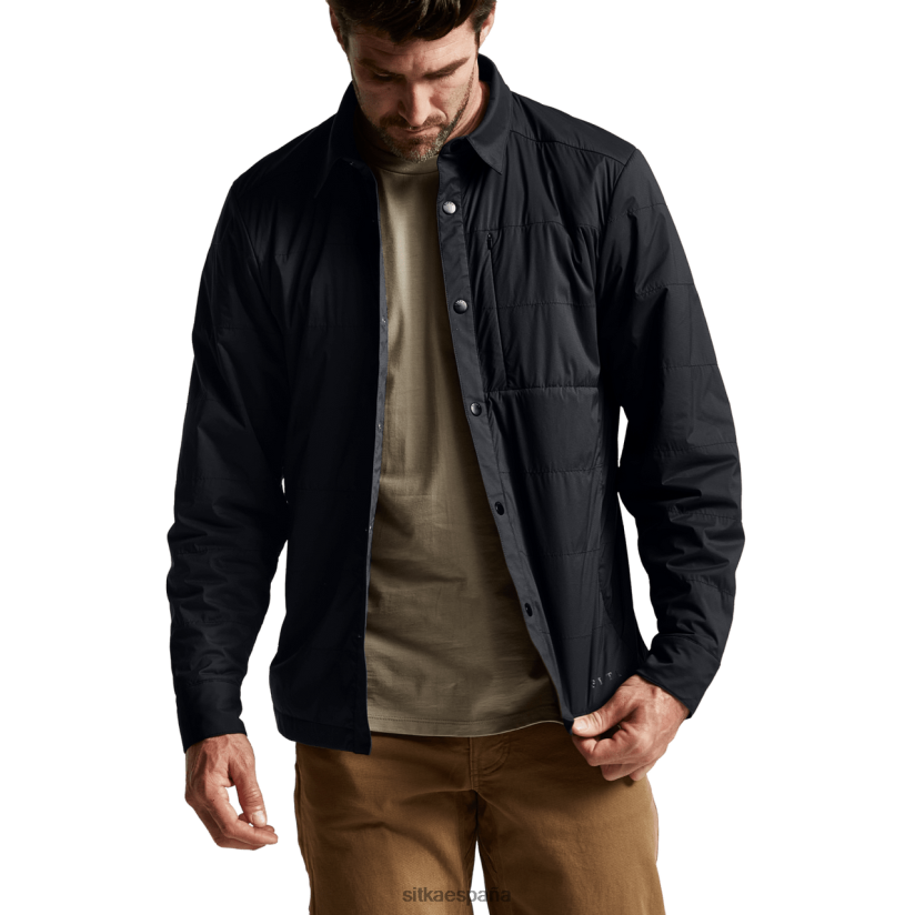 hombres SITKA Gear negro chaqueta tipo camisa cañón chaquetas y chalecos 8D62F056