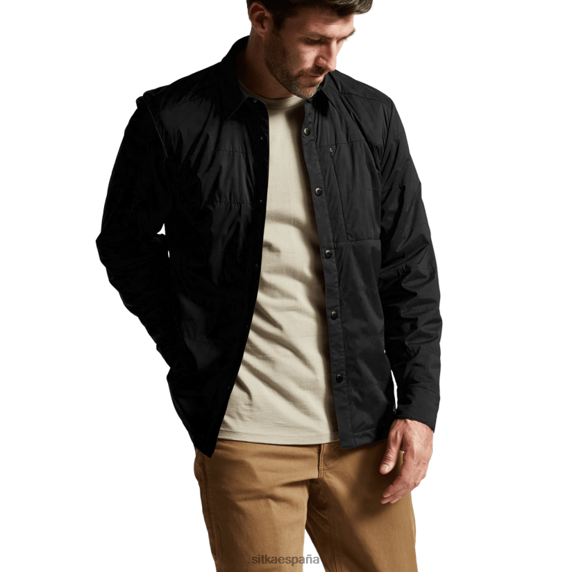 hombres SITKA Gear negro chaqueta tipo camisa cañón chaquetas y chalecos 8D62F056