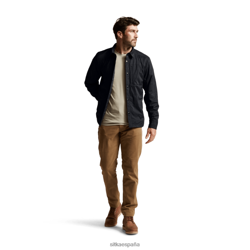 hombres SITKA Gear negro chaqueta tipo camisa cañón chaquetas y chalecos 8D62F056