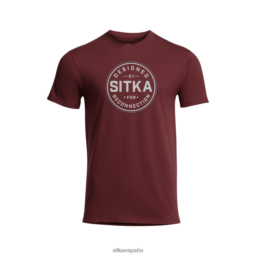 hombres SITKA Gear rojo oscuro camiseta de reconexión tapas 8D62F0152