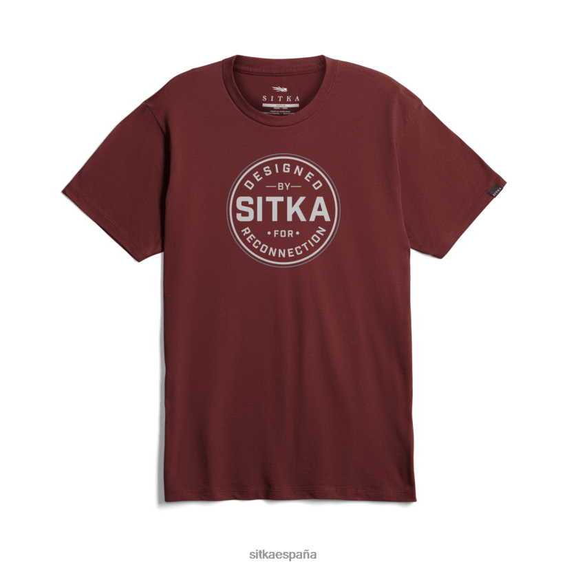 hombres SITKA Gear rojo oscuro camiseta de reconexión tapas 8D62F0152