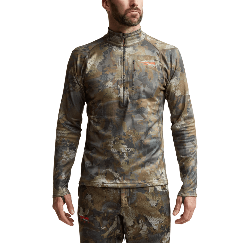 hombres SITKA Gear madera optifade para aves acuáticas camiseta con cremallera de peso medio central tapas 8D62F0170