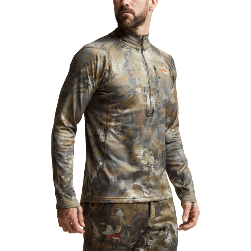 hombres SITKA Gear madera optifade para aves acuáticas camiseta con cremallera de peso medio central tapas 8D62F0170