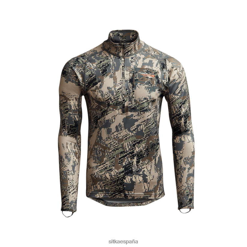 hombres SITKA Gear optifade país abierto camiseta con cremallera de peso medio central tapas 8D62F0169