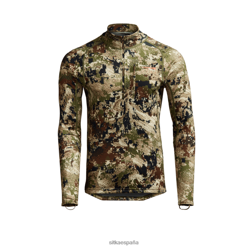 hombres SITKA Gear optifade subalpino camiseta con cremallera de peso medio central tapas 8D62F0168