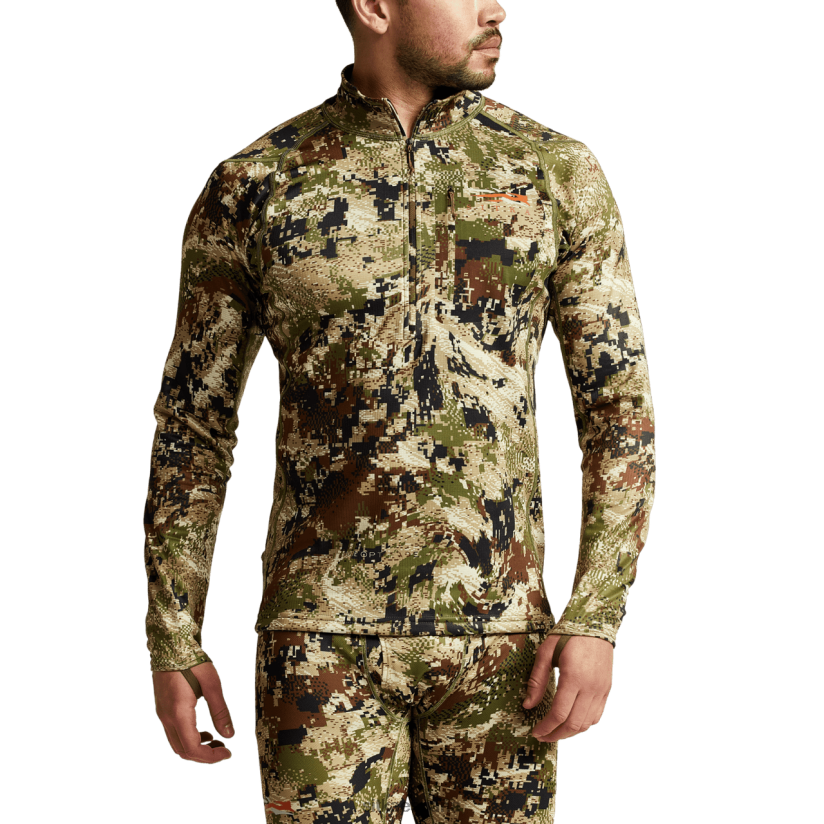 hombres SITKA Gear optifade subalpino camiseta con cremallera de peso medio central tapas 8D62F0168