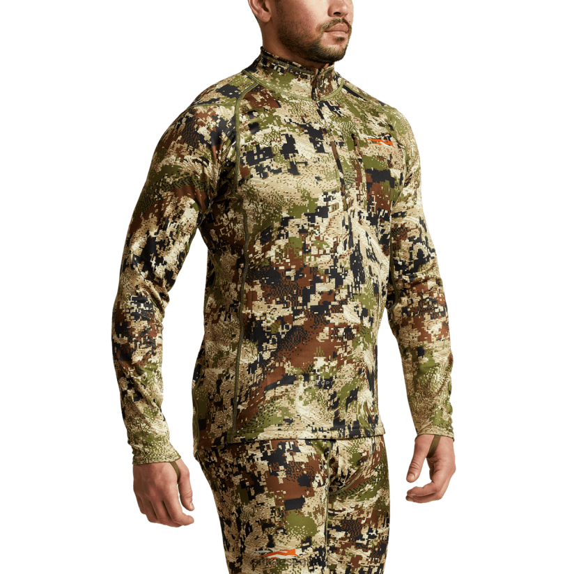 hombres SITKA Gear optifade subalpino camiseta con cremallera de peso medio central tapas 8D62F0168