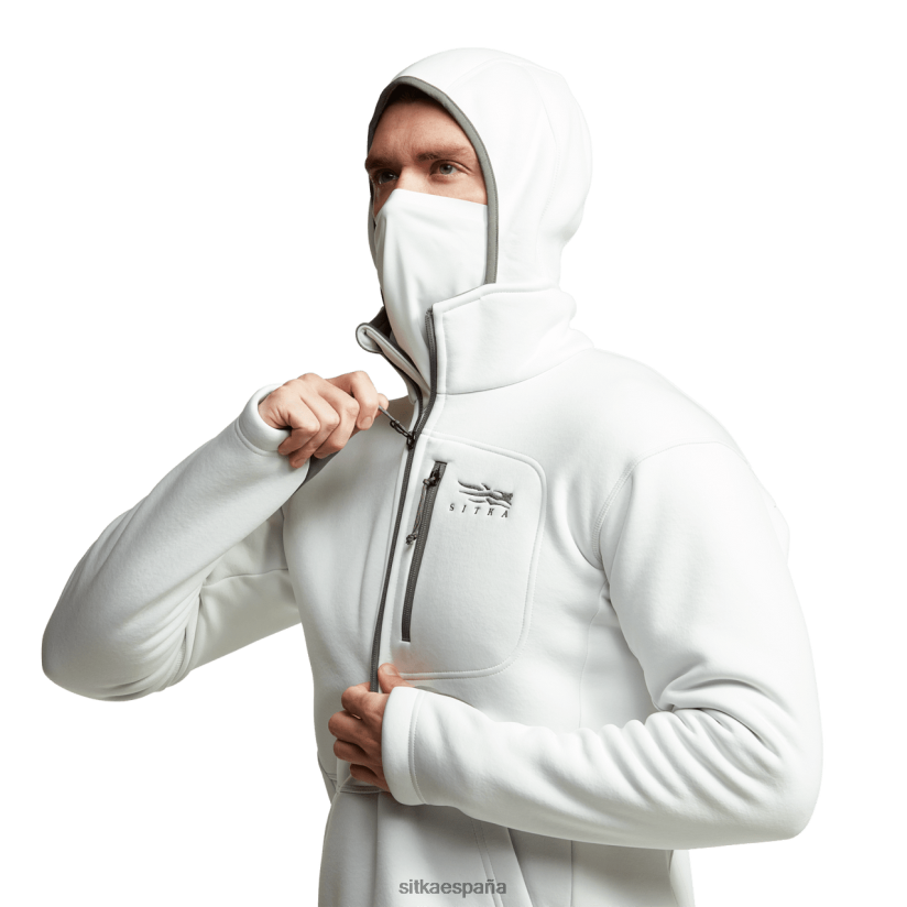 hombres SITKA Gear blanco sudadera con capucha degradada tapas 8D62F0114