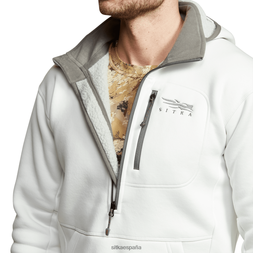 hombres SITKA Gear blanco sudadera con capucha degradada tapas 8D62F0114