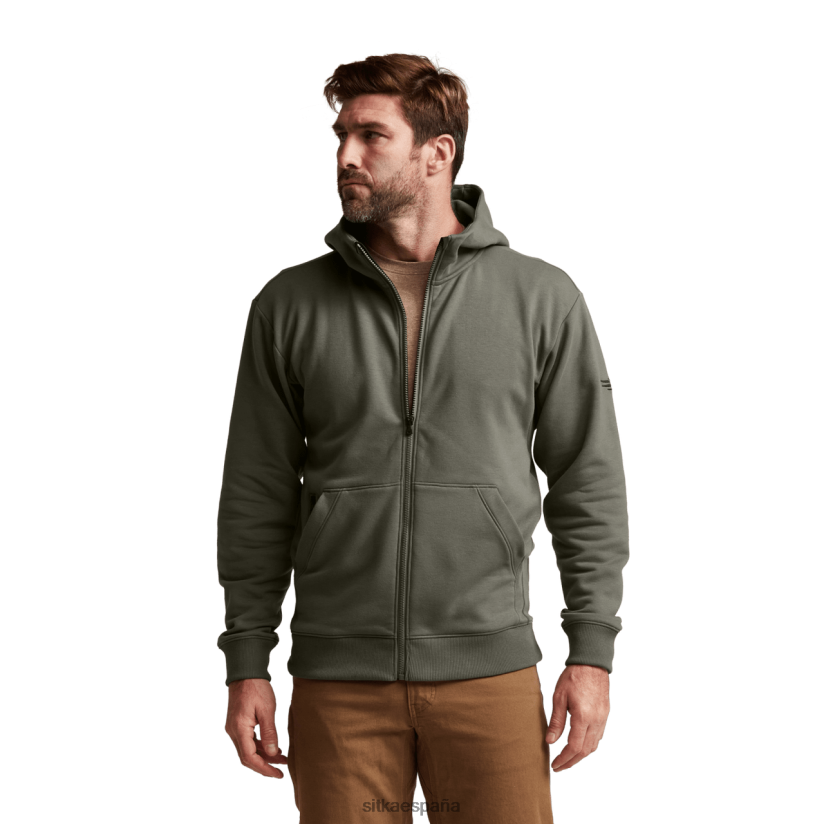 hombres SITKA Gear cicuta verde sudadera con capucha y cremallera esencial tapas 8D62F0116
