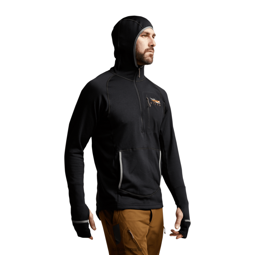 hombres SITKA Gear negro fanático con capucha tapas 8D62F0110
