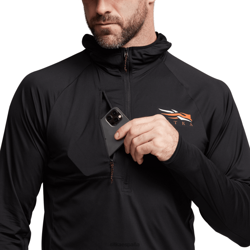 hombres SITKA Gear negro sudadera con capucha de guardia equinoccio tapas 8D62F0107