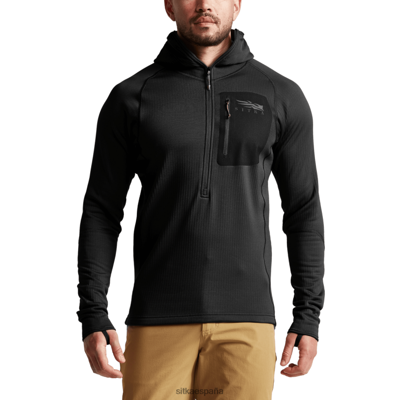 hombres SITKA Gear negro sudadera con capucha pesada tapas 8D62F098