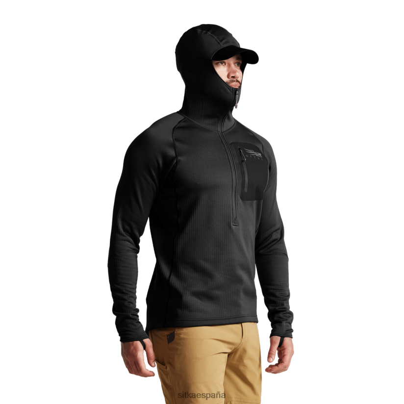 hombres SITKA Gear negro sudadera con capucha pesada tapas 8D62F098