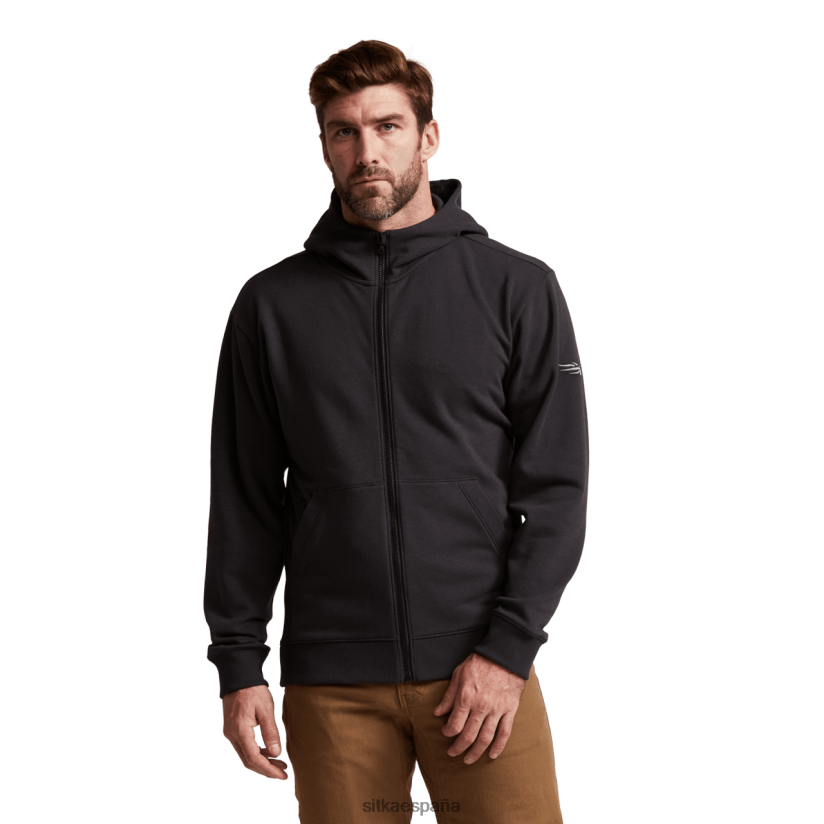 hombres SITKA Gear negro sudadera con capucha y cremallera esencial tapas 8D62F0115