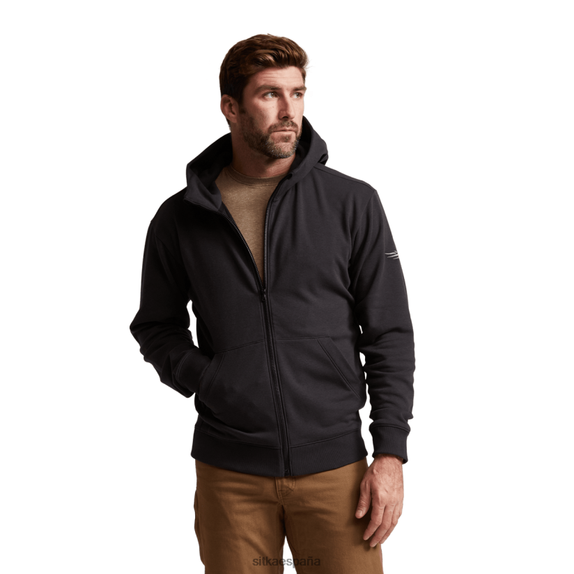 hombres SITKA Gear negro sudadera con capucha y cremallera esencial tapas 8D62F0115