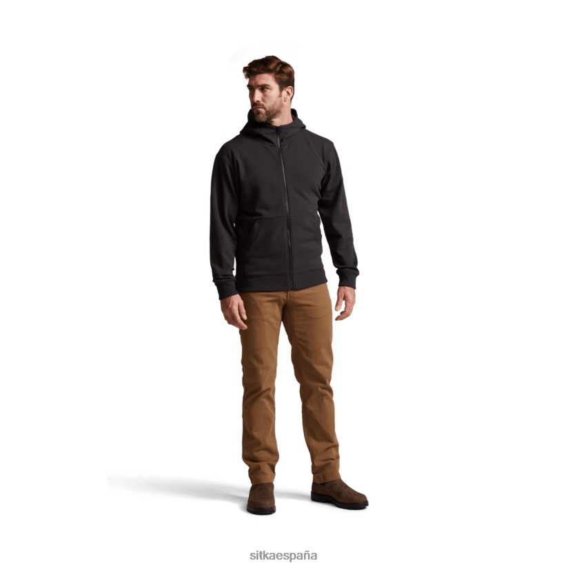 hombres SITKA Gear negro sudadera con capucha y cremallera esencial tapas 8D62F0115