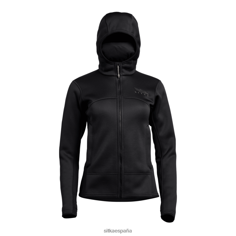 mujer SITKA Gear negro cruzar con capucha tapas 8D62F0395